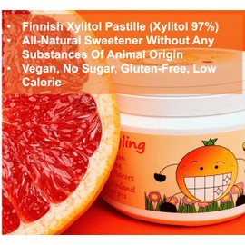 Xylingxyling - Finnish Xylitol Pastille - 100% Vegan, Sugar-Free, Gluten Free, Natural Flavours for Dental Care and Fresh Breath, 90 g/160 Pieces x 4 Pack (Grapefruit)