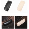 2 Pcs Automotive Black Soft Leather Center Console Knee Pad