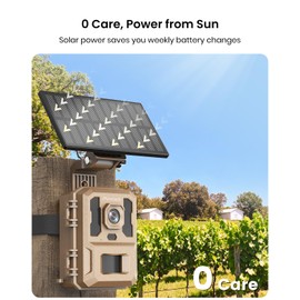 Misstech 4K UHD Solar Trail Camera, 0.1s Motion-Activated Wildlife Record