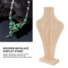 2pcs Wooden Necklace Display Stand Vase Shaped Light Weight Solid