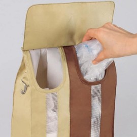 TARATI Plastic Bag Holder, Shopping Bag Stocker, Garbage Bag Storage, Plastic Bag Holder, Shopping Bag Storage, Kitchen Storage, Quick Release Convenient, Green