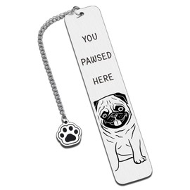 Pug Bookmark, Pug Gifts for Pug Lovers, Book Lover Gifts, Book Stuff for Book Lovers, Book Accessories for Women, Dog Themed Gifts, Dog Gifts for Dog Owners, Book Marks for Reading Women, Nerd Gifts