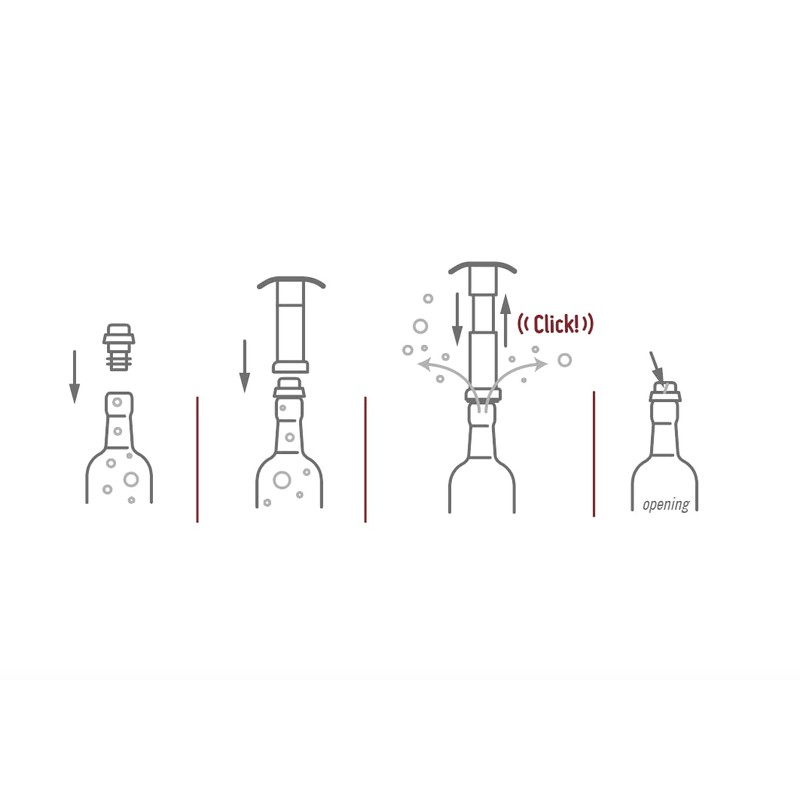 Manual Vacuum Pump with Acoustic Indicator, Includes 2 sockets with