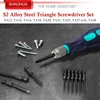 10PCS Triangle Screwdriver Set, S2 Steel Quick Change Bit Driver,