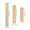 QincLing 3 PCS Wooden Ruler, Flat Ruler Vintage Ruler Teaching