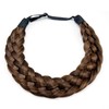 TOECWEGR 5 Strands Synthetic Hair Braided Headband Hairpiece Classic Chunky