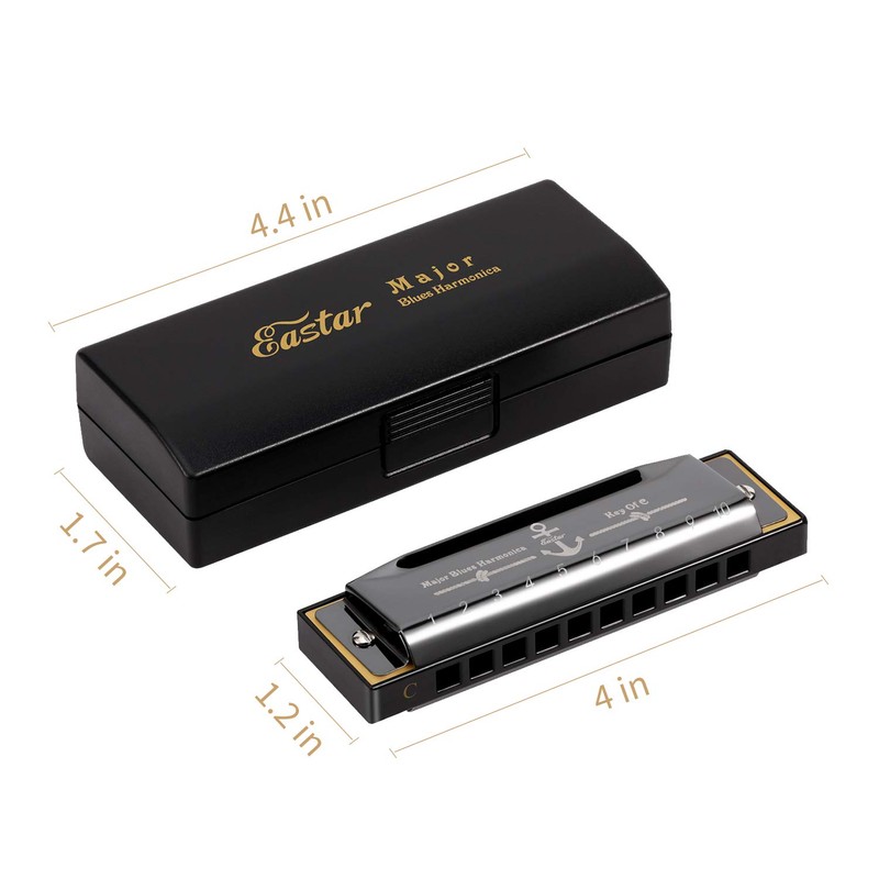 Eastar Major Blues Diatonic Harmonica 10 Holes C Key Beginners