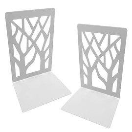 Gentpovth Gentpovth 2er Pack weiße Zweige Buchstütze aus Metall, Buchhalter Leseständer mit Rutschfesten Pads und Sicheren Kanten, zum Anzeigen von Büchern, Fotos, Kunsthandwerk, Desktop-Organizer Dekoration