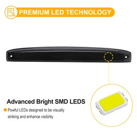 R&F Auto LED Rear Tailgate Light Compatible with 2003 2004 2005 2006 Ram 2500 3500 Rear Center Tailgate Lightbar Smoked Lens OEM # 05086509AA