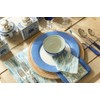 Caspari Linen Border Paper Dinner Plates in Blue II -