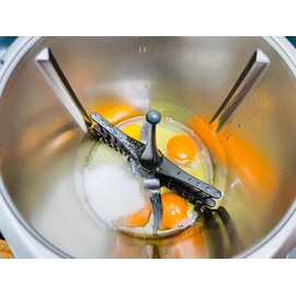 KMERCE Butterfly Whisk for Thermomix TM5 TM6 TM31 Vorwerk Replacement Parts for Vorwerk Thermomix,Black,14.5x14.5x2.5cm