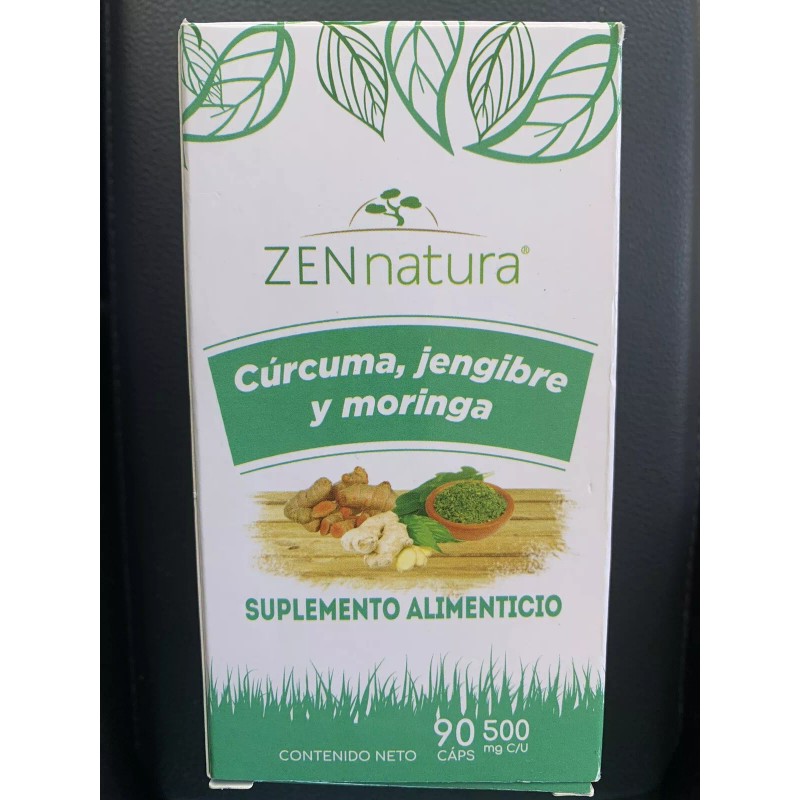 Zen natura Capsulas De Moringa Curcuma Y Jengibre 90 Capsules