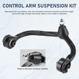 8pc Front Upper Control Arms Suspension Kit Fit for Ford Expedition Lincoln Navigator 2004 2005 2006 with Lower Ball Joints Sway Bars Outer Tie Rods K80718 K80719 K80039 K80239 ES3695