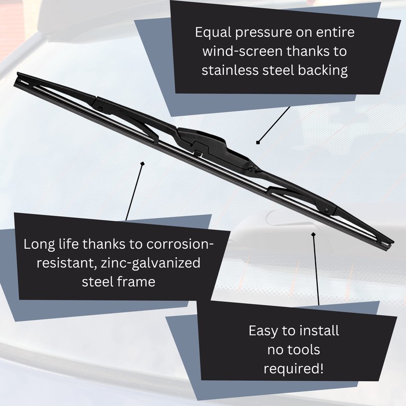 Heyner Exclusive Wiper Blades For Saab 9-3 Estate 2005-2007 Spoiler