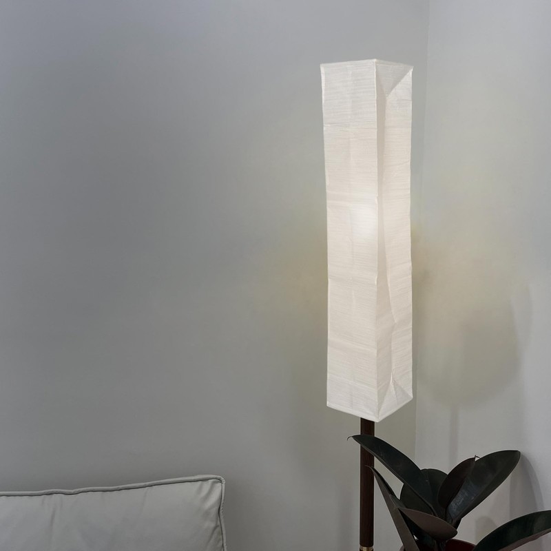 FRCOLOR Japanese Paper Floor Lamp Shade Foldable Replacement Standing Protector