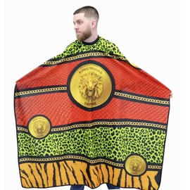 King Midas Barber Cape Professional Salon Hair Cutting Cape (Elastic Neck Closure)