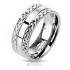Paula & Fritz® Mens Silver Pyramid Design Titanium ium Grade