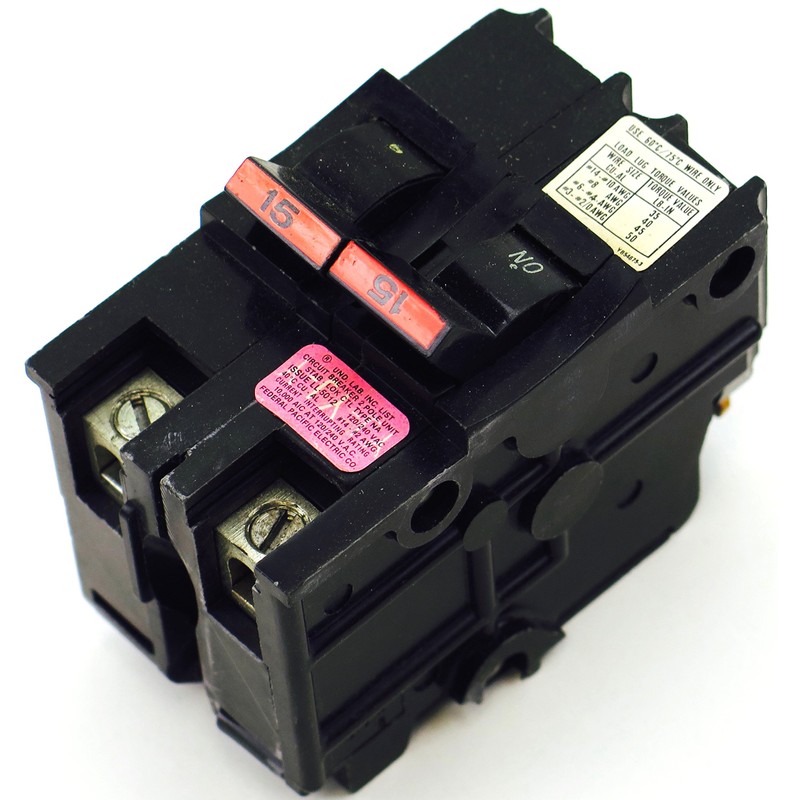 A NA215 STAB-LOK FEDERAL PACIFIC 15 AMP, 2 POLE FPE