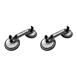 Harden 2-Pack Professional Twin Heads Suction Lifters – Heavy-Duty Aluminum Alloy Glass Lifting Tool with Large Easy-Grip Handles for Windows, Tile, Windshields, Sheet Metal