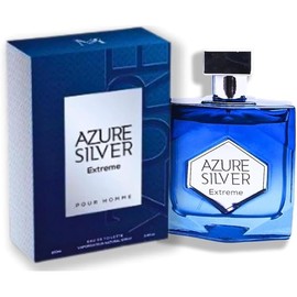 Azure Silver Extreme Designer EDT Cologne, Long Lasting Spray, Eau de Toilette - 100ml