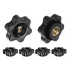 sourcing map 6pcs Star Knobs M6 Female Thread 25mm 6-Point