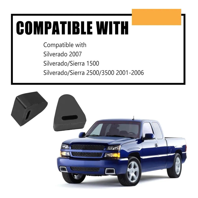 Tope De Goma Para Puerta Trasera Compatible Con Chevy Silver