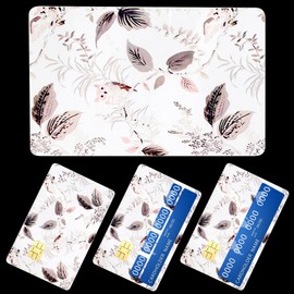 4 Pcs Anti-Wrinkling Removable Credit Card Skins & Debit Card Stickers | Slim, Cute & Stylish Decor for Credit/Debit Cards, ID, Key FOBs – Botanical Leaves & Owl Patterns for Women & Teens