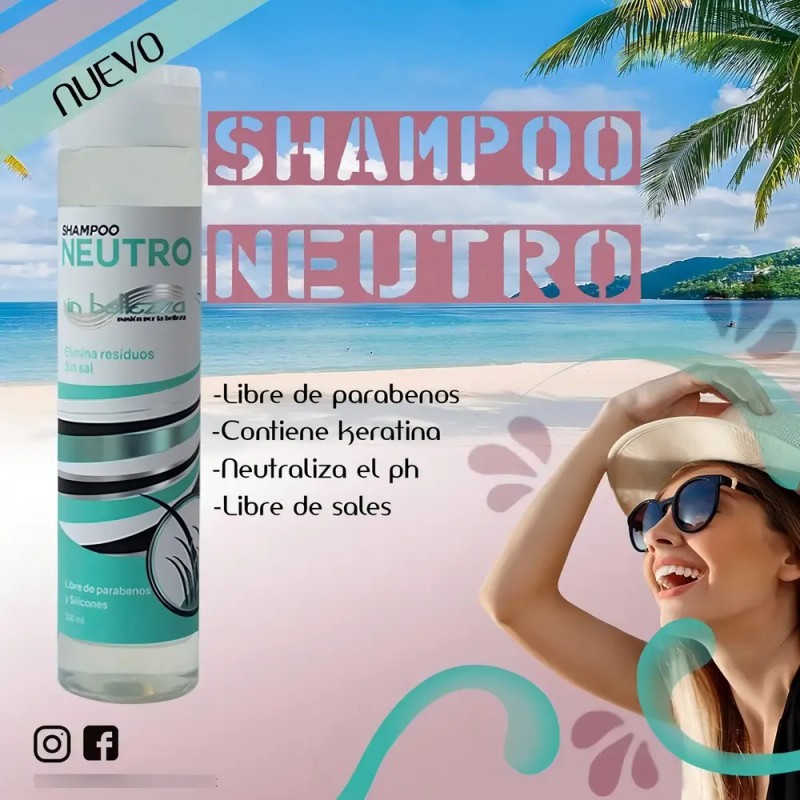 In Bellezza Shampoo Neutro Sin Sales Ni Parabenos 500ml