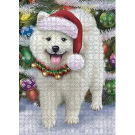 Doggie of The Day American Eskimo Dogs - Trotting in The Snow - Jigsaw Puzzle for Adults - Interlocking Puzzle Game Artwork - Gift for Dog Lovers, 200 pcs. DOTD200PZLE5008