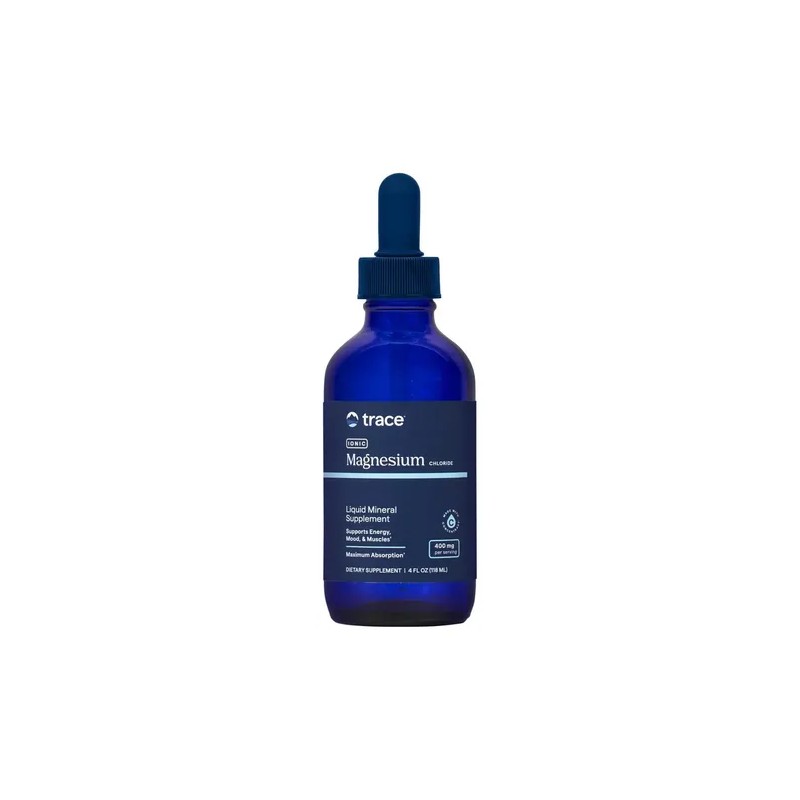Magnesio Líquido Trace Minerals 400mg 118ml Sin Sabor Vegano