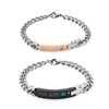seensea Couples Matching Set 2 Pieces Link Bracelet Titanium Stainless