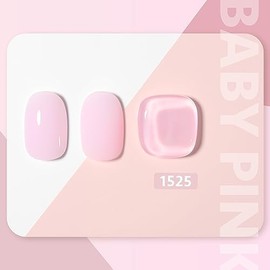 GAOY- Esmalte de uñas en gel rosa bebé, 16 ml, esmalte en gel de secado rápido con luz ultravioleta para manicura casera.