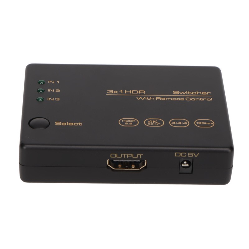 4K HD Switcher 3 in 1 Out 4K 60Hz HDR