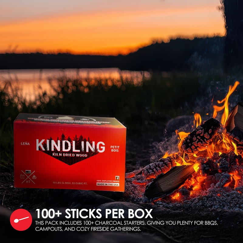 10lbs Kindling Wood - Fire Starters for Campfires - 100%