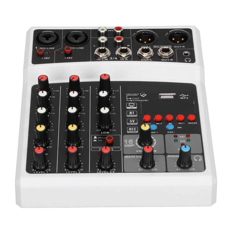 BMG‑04D 4 Channel Mixer 48V Phantom Power Stereo Recording 4