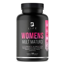 Multivitamnico Para Mujer Mayor De 40 Aos 180 Cps B Life Sin Sabor - Producto Original de Alta Calidad