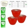 Just Pudding Basins Pack of 3 Red Plastic Pudding Basins