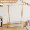 Aetherika Kids Clothing Rack with 2 Fabric Shelves, Foldable Child
