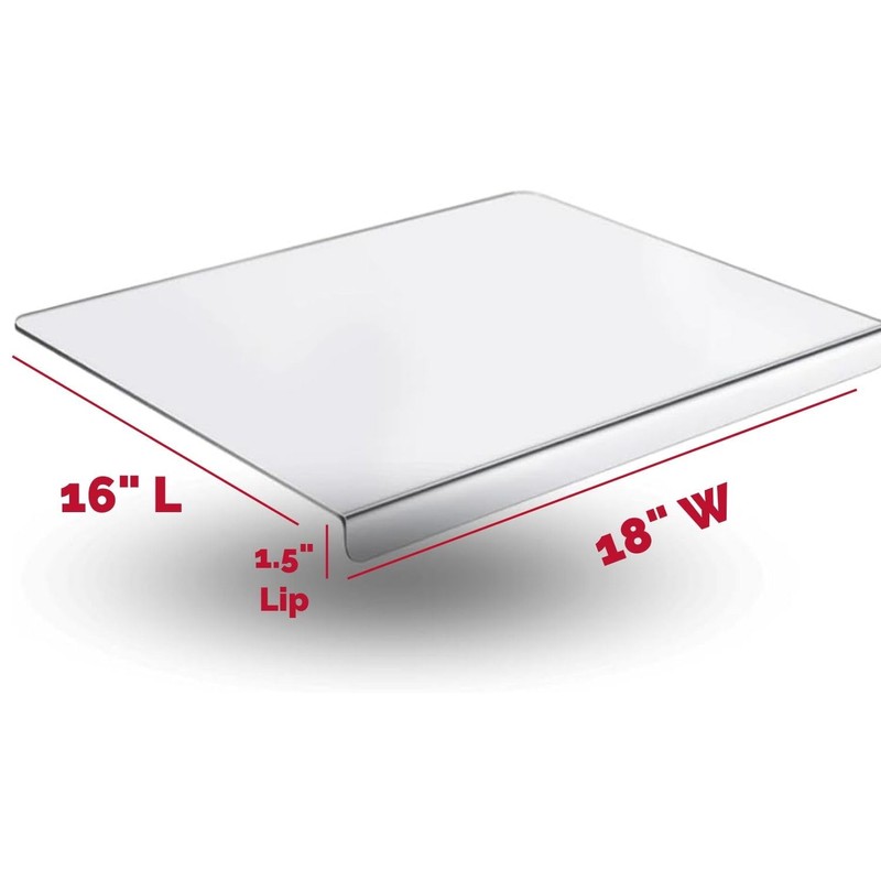 Jumbl Clear Acrylic Non-Slip Cutting Board with Counter Lip, Extra