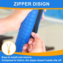 Zippered Pool Handrail Cover, 6 Feet Slip Resistant Neoprene Hand Rail Covers for Swimming Pool Handles Hand Railing Covers Grips