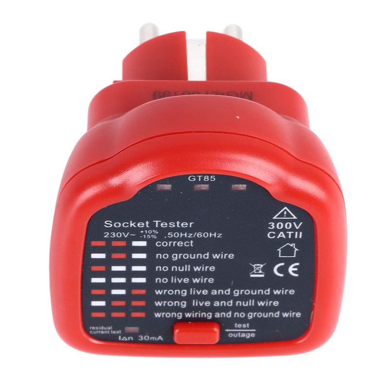 Socket Tester Electrical Detector AC Voltage Outlet Circuit Breaker Finder