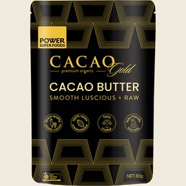 Power Super Foods Cacao Gold Butter Chunks Raw Certified Organic 80g