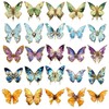 100PCS Holographic Butterfly Stickers, Glitter Iridescent 3D Butterfly Stickers, Sparkly