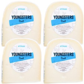 Artkaas Young Goat Milk Gouda Cheese – 4 Cheese Blocks | Mild, Creamy Dutch Style