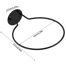 TEUYOE 2 supporti per palline da parete, supporto da parete per basket, supporto da parete, in metallo, con viti, per basket, pallavolo, calcio, rugby (nero)