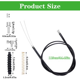 AOZUO 14Pcs Drive Walker Parts, Brake Cable Drive Replacement Parts for Walker Replace Drive Rollator Parts with 45 Inch Brake Cable Universal Rolling Walker Parts Hardware for Most Brands of Rollator