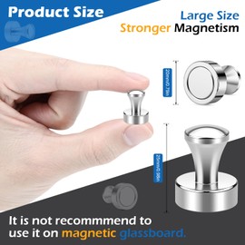 Wukong 4 Pack Magnets Strong, 20×25mm Whiteboard Magnets, Notice Board Magnets for Fridge and Office