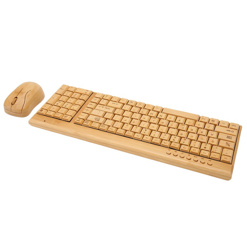 Computer Wireless Devices 2.4GHz Wireless Connection Plug and Play Bamboo