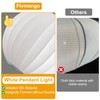Fivemengo Globe Silk Pendant Light 11.8in Small, White Imitation Silk