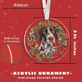 Pawzity German Shorthaired Pointer Ornament - German Shorthaired Pointer Christmas Ornaments - German Shorthaired Pointer Gifts, Dog Gifts for Women - Acrylic Ornament 2024